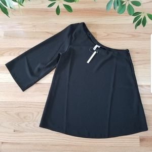 NWT ASOS Black One Shoulder Top